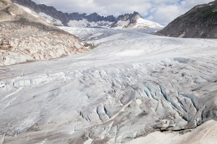 A Rhône-gleccser a svájci Alpokban (Fotó: AFP)